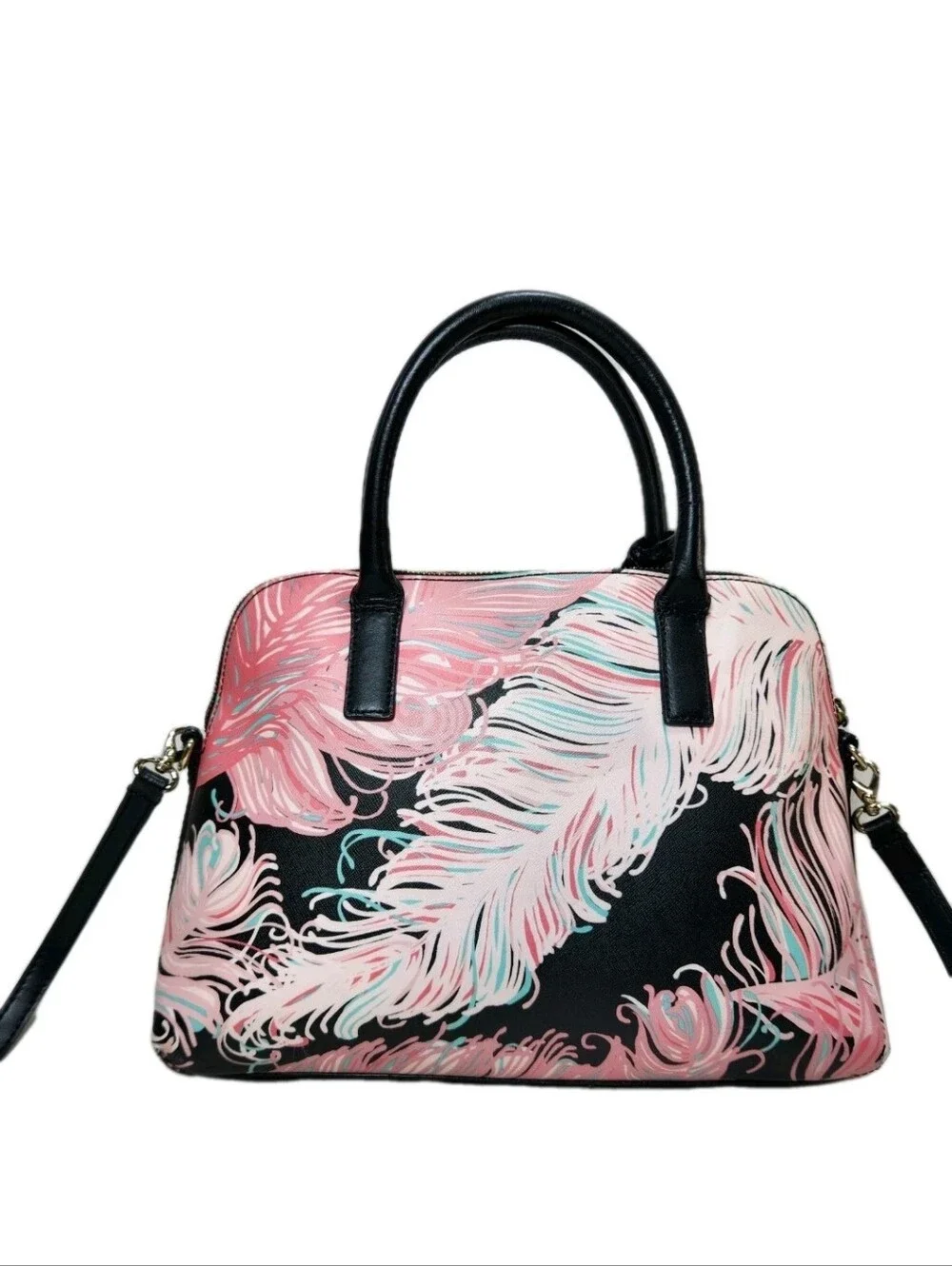 KATE SPADE Brightwater Drive Rachelle Convertible Satchel Regal Plume Feathers